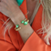 Caroline Svedbom Mini Drop Bracelet - Gold/Peridot