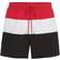 Urban Classics Color Block Swimshorts - Firered/Navy/White
