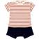 Petit Bateau Babies' Organic Cotton Striped Clothing 2-piece Set - Montelimar Beige/Ombrie (A03SW01000)