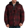 Dickies Relaxed Fit Icon Hooded Quilted Flannel Shirt Jacket - Dark Port Black Plaid