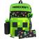 Minecraft TNT Creeper Backpack Set - Black/Green