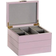 Dkd Home Decor Lacquered Romantic Box (2 pcs) - Silver/Pink