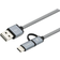 Coolbox USB A-USB C/USB Micro-B 2.0 1m