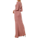 Goddiva Long Sleeve Glitter Maxi Dress
