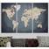 Arkiio Anthracitic World Beige/Grey Tavla 120x80cm