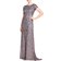 Adrianna Papell Scoop Back Sequin Gown