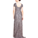 Adrianna Papell Scoop Back Sequin Gown