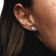 Pandora Raised Hearts Stud Earrings - Silver/Transparent