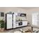Respekta kitchen unit with appliances 300 cm white/gray