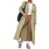 PrettyLittleThing Panel Detail Belted Trench Coat - Khaki