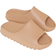 PrettyLittleThing Rubber Ribbed Sole Sliders - Mocha