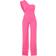PrettyLittleThing Drape One Shoulder Jumpsuit - Hot Pink