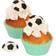 Funcakes Sockerdekoration Fotbollar Muffinsform