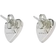 Gucci Heart Stud Earrings - Silver