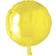 Folie ballong Rund 46 cm Gul