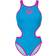 Arena Women's One Biglogo One Piece Swimsuit - Turquoise/Fluo Pink