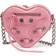 Balenciaga Womens Sweet Pink Le Cagole Heart Mini Leather Shoulder bag