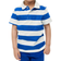 H&M Boy's Cotton Polo Shirt - Light Blue/Striped
