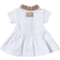 Burberry Baby Cotton Dress & Bloomers Set - White