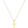 Elli Long Basic Religion Necklace with Cross Pendant - Gold
