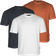Pinewood T-shirt 3-pack - White/Blue/Orange