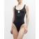 Moncler Logo One-Piece Swimsuit with Keyhole BLACK