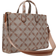 Michael Kors Gigi Large Empire Logo Jacquard Tote Bag - Natural/Luggage