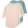 Petit Bateau Babie's Floral Long Sleeved Cotton Bodysuits 3-pack - Multi (A05NM00000)