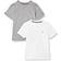 Tommy Hilfiger Kids' Plain Logo T-Shirts 2-pack - Grey/White