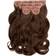 Lullabellz Super Thick Blow Dry Wavy Clip In Hair Extensions 22 inch Chestnut 5-pack
