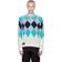 Moncler FRGMT Argyle Wool and Cashmere Sweater Blue