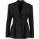 Givenchy Womens Black Single-breasted Slim-fit Wool Blazer