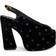 Balmain Women's Cam-Velvet Platform Sandals Black Black