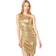 Norma Kamali Women's Diana Mini Dress, Gold