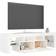 vidaXL Cabinet with Led Lights High Gloss White TV-bänk 140x40cm