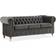 Manor House Chesterfield Deluxe Grey/Dark Brown Soffa 203cm 3-sits
