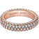 Pandora Timeless Pavé Double-row Ring - Rose Gold/Transparent