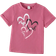 Shein Kids CHARMNG Girls' Heart Shaped Letter Printed Short Sleeve T-Shirt