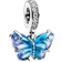 Pandora Butterfly Dangle Charm - Silver/Blue/Transparent