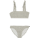 Tommy Hilfiger Retro Bow Bralette Bikini Swim Set - Linear Grid Check Ivory/Black (UG0UG007210GK)