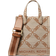 Michael Kors Gigi Extra Small Empire Logo Jacquard Crossbody Bag - Natural/Luggage