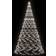 vidaXL Christmas Tree Cold White Flaggstångsbelysning