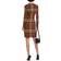 Burberry Exaggerated Check Midi Dress - Dark Birch/Brown