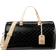Michael Kors Grayson Extra-Large Logo Embossed Patent Weekender Bag - Black