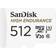 SanDisk High Endurance microSDXC Class 10 UHS-I U3 V30 100/40MB/s 512GB +Adapter