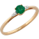 Gemondo Classic Round Ring - Gold/Emerald/Diamonds