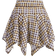 Shein Mod Plaid Print Ruffle Hem A-Line Skirt