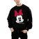 Disney Minnie Mouse Distressed Face Sweatshirt - Black