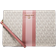 Michael Kors Medium Logo Stripe Zip Pouch - Rose Multi
