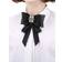 Shein 1pc Ladies' Pure Color Faux Pearl & Rhinestone & Faux Pearl Decor Fashion Bowtie Perfect For Daily, Outdoor Or Party Decoration Elegant